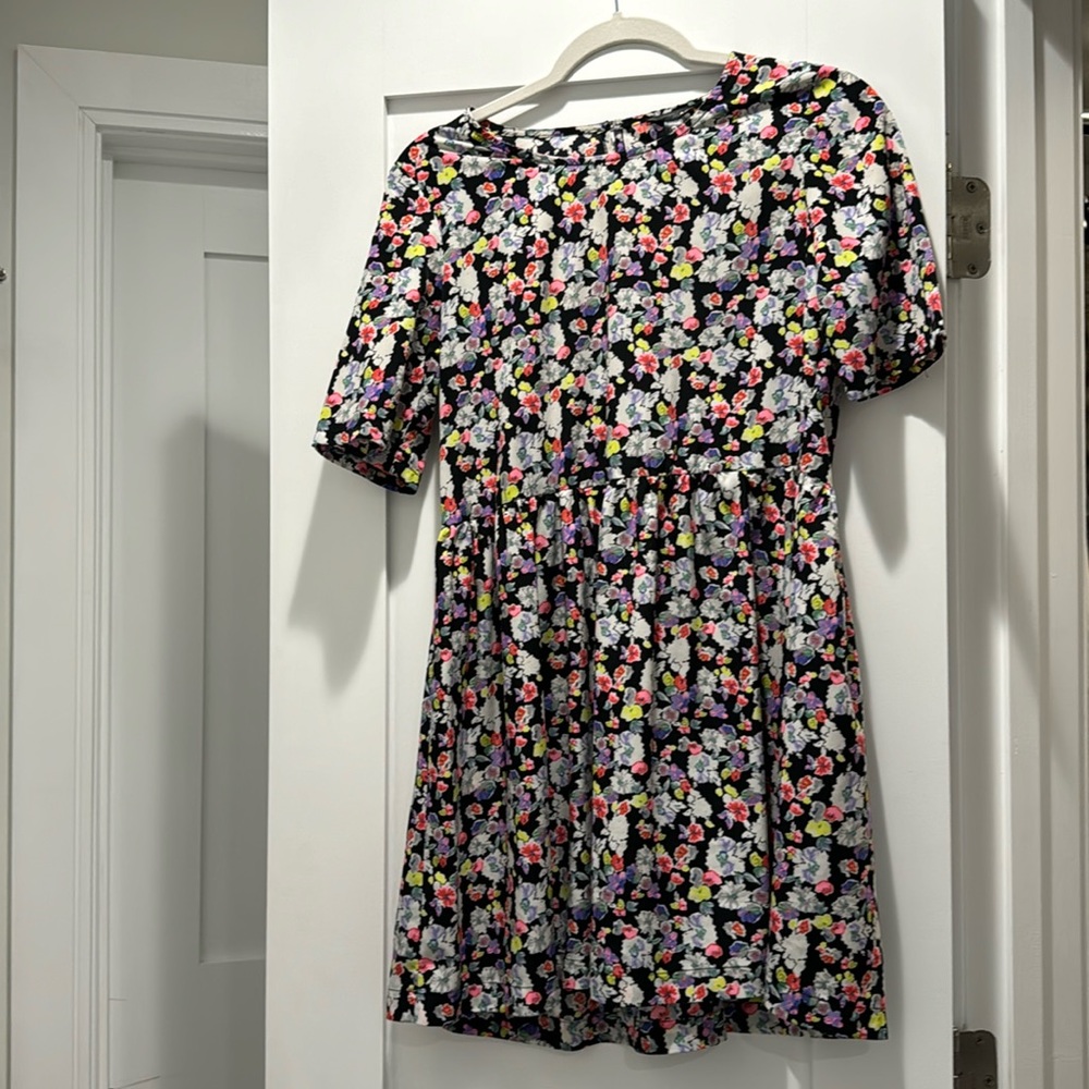 Aqua Floral Dress - Size Small